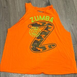 Zumba Fitness Orange and Green Tank Top